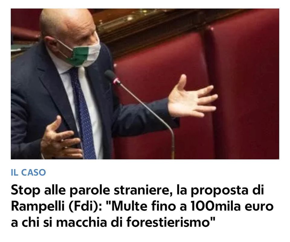 Bevilacqua (M5S): "Forestierismo E Stop A Parole Straniere? Proposta ...